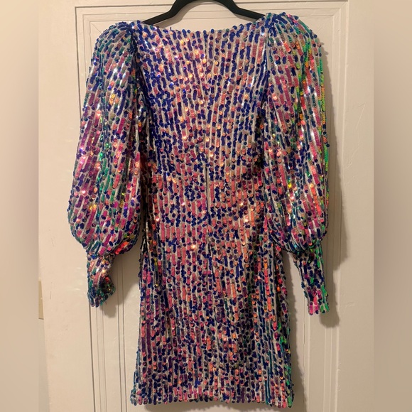 Zara Limited Edition 2019 Multicolored Sequin Mini Dress Size XS - NWT - Picture 7 of 16